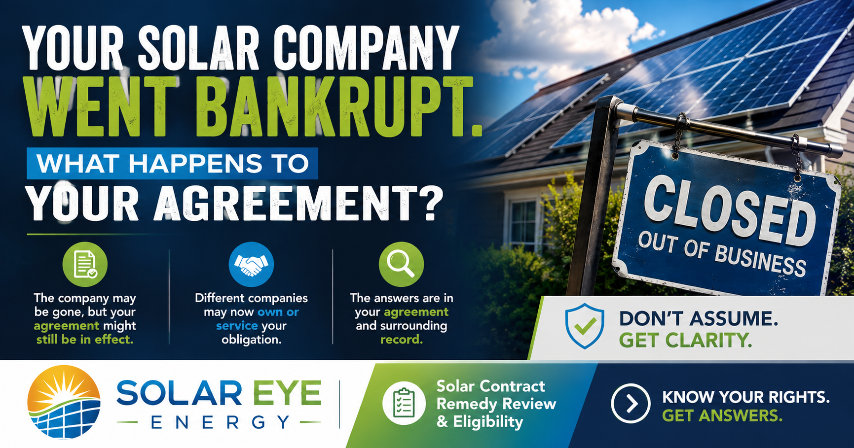 Your Solar Company Went Bankrupt. What Happens to Your Solar Agreement?